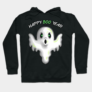 Ghost or Spirit Wishing A Happy Boo New Year Hoodie